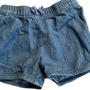 The Children's Place Blue Denim Shorts Elastic Waistband Casual